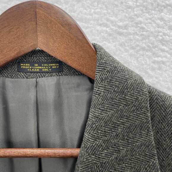 Vintage Ron Chereskin Blazer Mens 41R Green Tweed Camelhair Corpcore Jacket - Picture 5 of 13